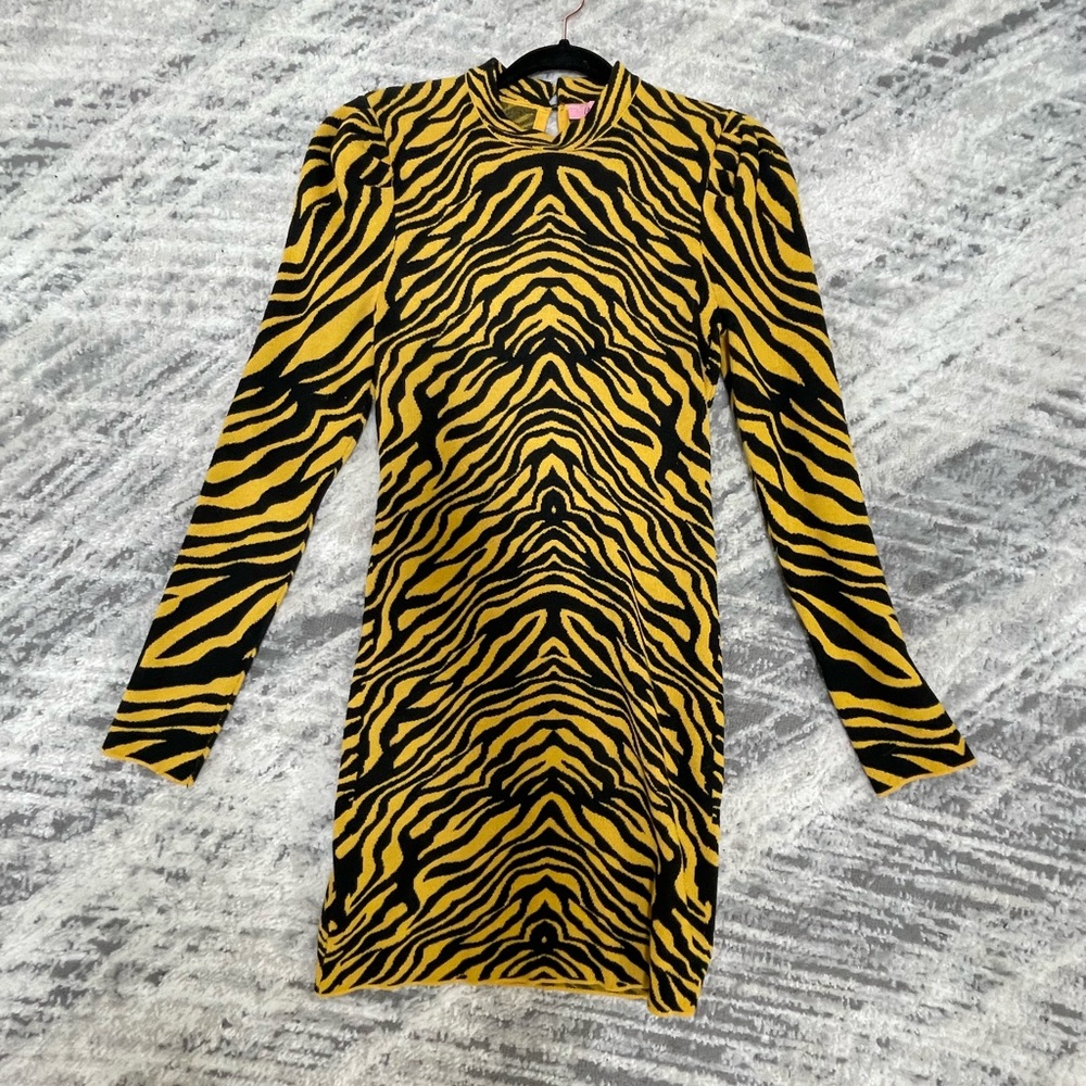 Orange and black zebra print size small